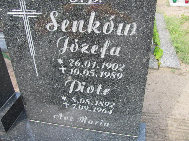 Józefa Senków 1902 Kostrzyn nad Odrą - Grobonet - Wyszukiwarka osób pochowanych