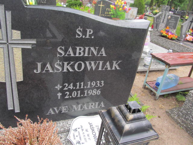 Sabina Jaśkowiak 1933 Kostrzyn nad Odrą - Grobonet - Wyszukiwarka osób pochowanych