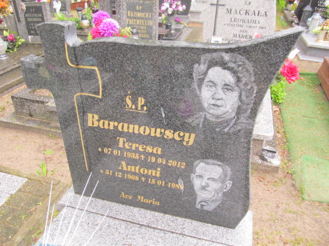 Teresa Baranowska 1937 Kostrzyn nad Odrą - Grobonet - Wyszukiwarka osób pochowanych