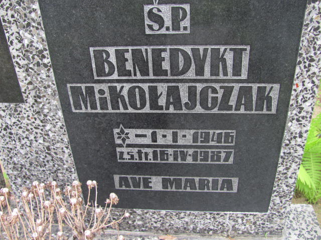 Benedykt Mikołajczak 1946 Kostrzyn nad Odrą - Grobonet - Wyszukiwarka osób pochowanych