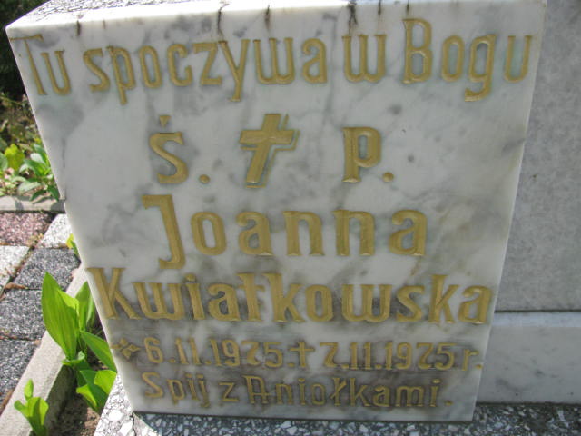 Joanna Kwiatkowska 1975 Kostrzyn nad Odrą - Grobonet - Wyszukiwarka osób pochowanych