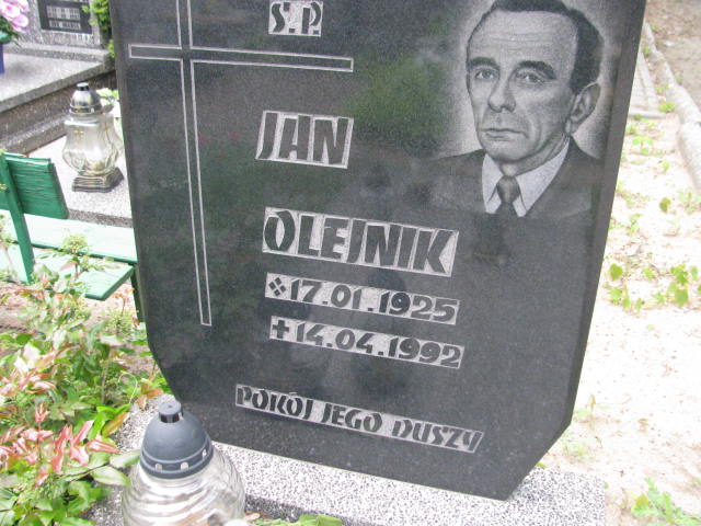 Jan Olejnik 1925 Kostrzyn nad Odrą - Grobonet - Wyszukiwarka osób pochowanych