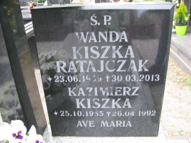 Wanda Kiszka-Ratajczak 1959 Kostrzyn nad Odrą - Grobonet - Wyszukiwarka osób pochowanych