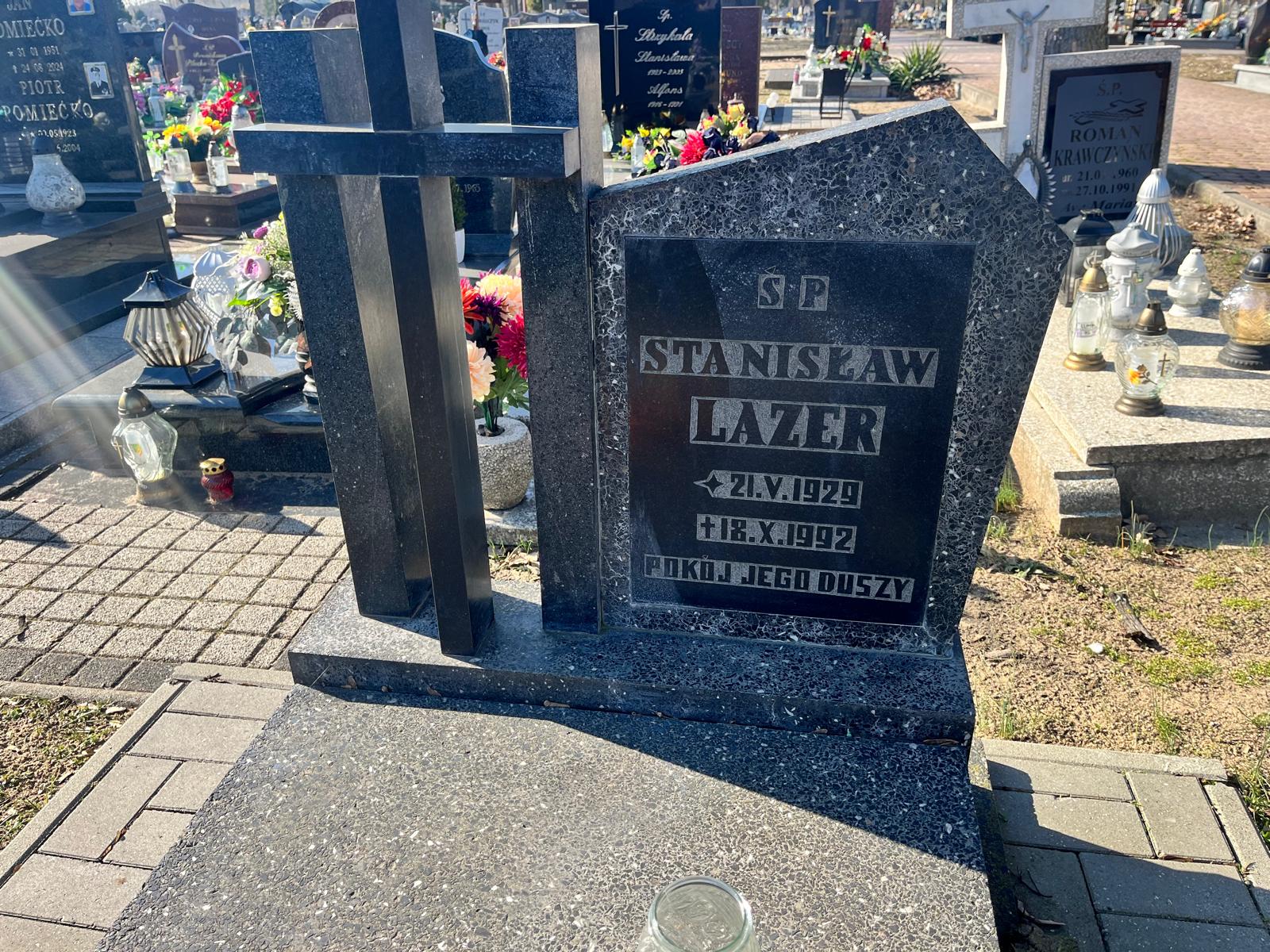 Stanisław Lazer 1929 Kostrzyn nad Odrą - Grobonet - Wyszukiwarka osób pochowanych