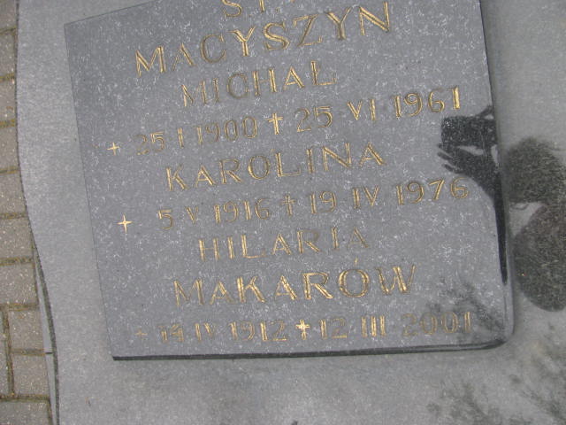 Hilaria Makarów 1912 Kostrzyn nad Odrą - Grobonet - Wyszukiwarka osób pochowanych