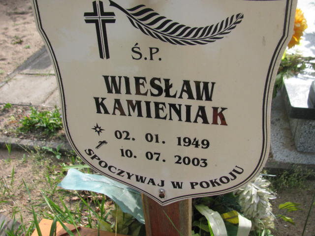 Wiesław Kamieniak 1949 Kostrzyn nad Odrą - Grobonet - Wyszukiwarka osób pochowanych