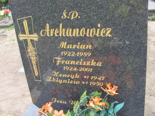 Zbigniew Archanowicz 1950 Kostrzyn nad Odrą - Grobonet - Wyszukiwarka osób pochowanych