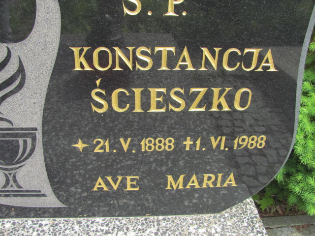 Konstancja Ścieszko 1888 Kostrzyn nad Odrą - Grobonet - Wyszukiwarka osób pochowanych