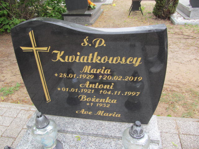 Antoni Kwiatkowski 1923 Kostrzyn nad Odrą - Grobonet - Wyszukiwarka osób pochowanych