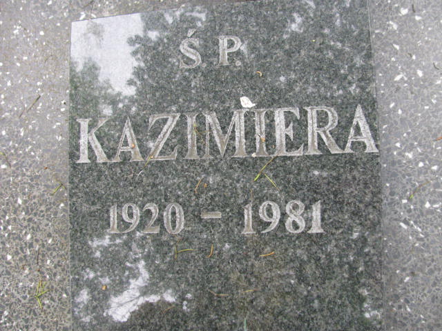 Kazimiera Jackiewicz 1920 Kostrzyn nad Odrą - Grobonet - Wyszukiwarka osób pochowanych