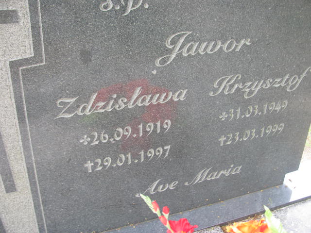 Krzysztof Jawor 1949 Kostrzyn nad Odrą - Grobonet - Wyszukiwarka osób pochowanych