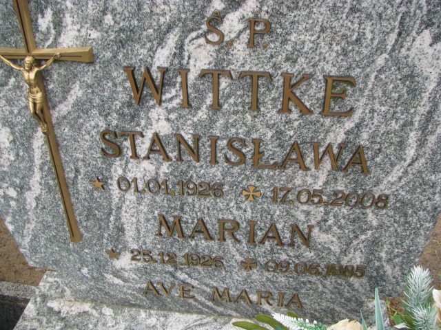 Stanisława Wittke 1926 Kostrzyn nad Odrą - Grobonet - Wyszukiwarka osób pochowanych