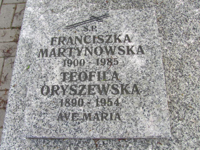 Teofilia Oryszewska 1890 Kostrzyn nad Odrą - Grobonet - Wyszukiwarka osób pochowanych