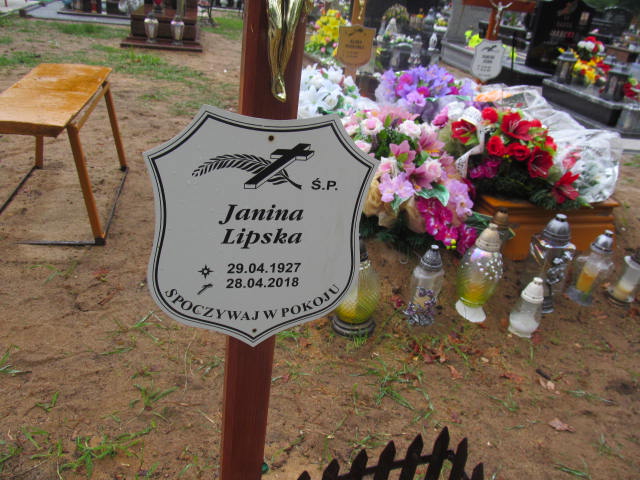Janina Lipska 1927 Kostrzyn nad Odrą - Grobonet - Wyszukiwarka osób pochowanych