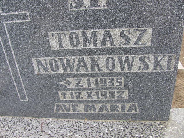 Tomasz Nowakowski 1935 Kostrzyn nad Odrą - Grobonet - Wyszukiwarka osób pochowanych