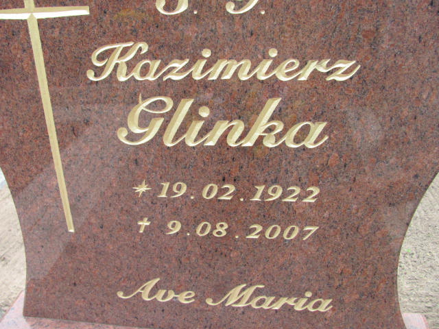 Kazimierz Glinka 1922 Kostrzyn nad Odrą - Grobonet - Wyszukiwarka osób pochowanych