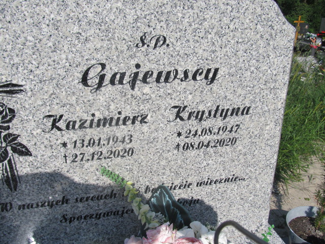 Krystyna Gajewska 1947 Kostrzyn nad Odrą - Grobonet - Wyszukiwarka osób pochowanych