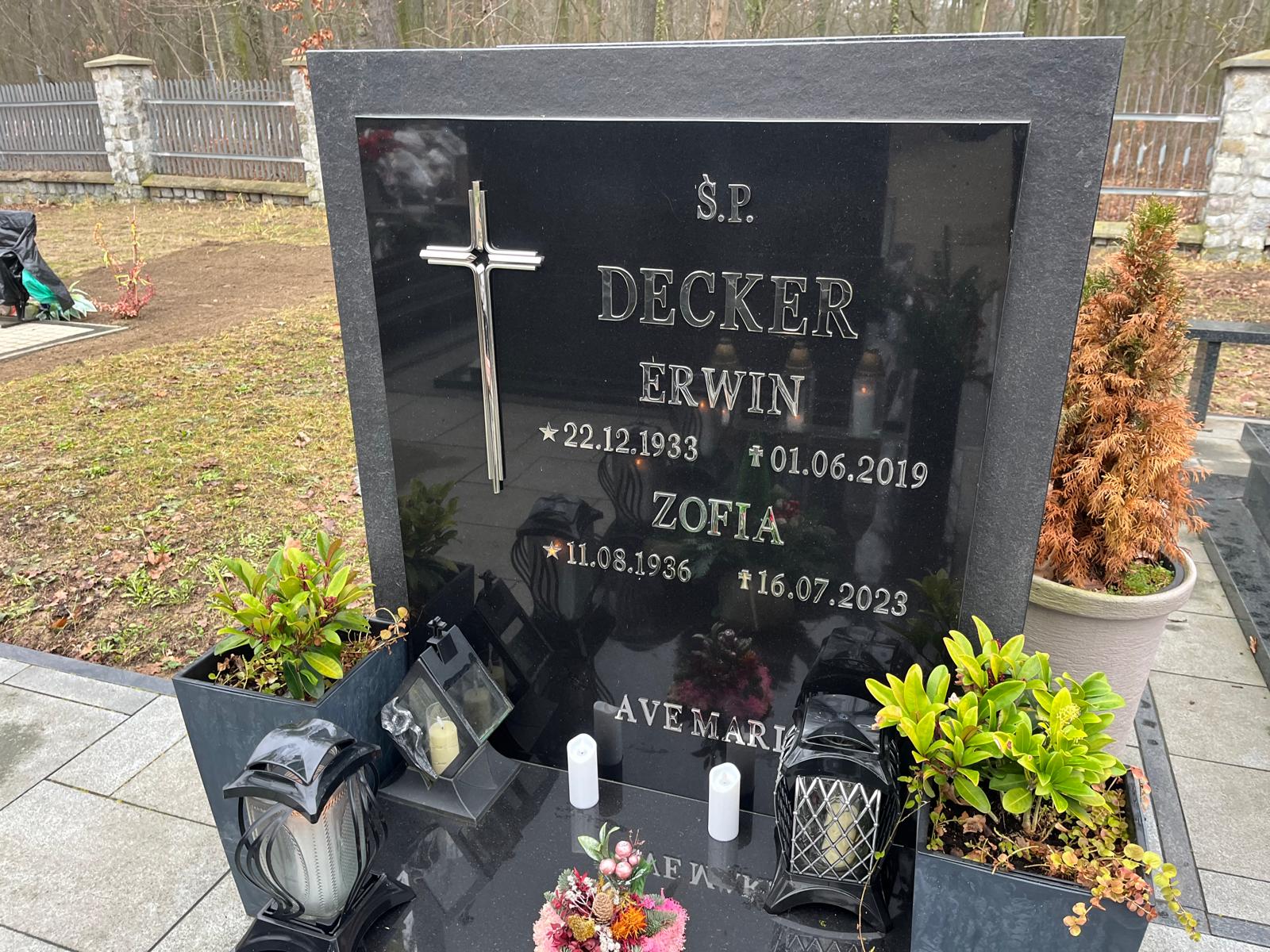Zofia Decker 1936 Kostrzyn nad Odrą - Grobonet - Wyszukiwarka osób pochowanych