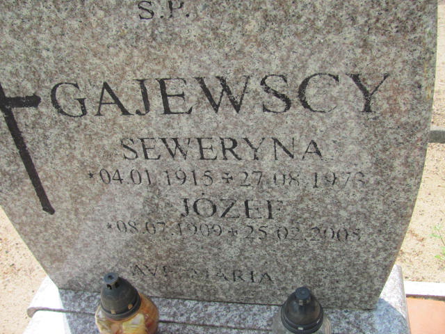 Seweryna Gajewska 1915 Kostrzyn nad Odrą - Grobonet - Wyszukiwarka osób pochowanych
