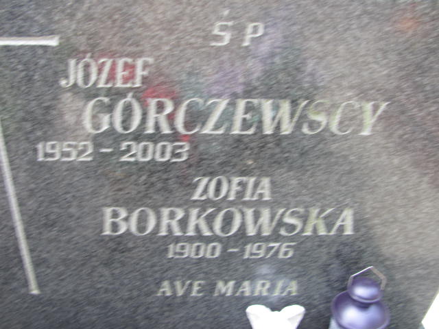 Zofia Borkowska 1900 Kostrzyn nad Odrą - Grobonet - Wyszukiwarka osób pochowanych