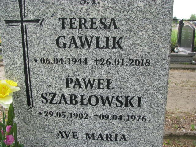 Teresa Gawlik  1944 Kostrzyn nad Odrą - Grobonet - Wyszukiwarka osób pochowanych