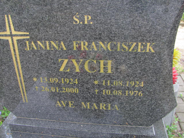 Janina Zych 1924 Kostrzyn nad Odrą - Grobonet - Wyszukiwarka osób pochowanych