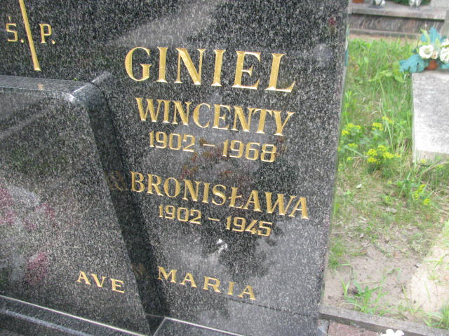 Bronisława Ginel 1902 Kostrzyn nad Odrą - Grobonet - Wyszukiwarka osób pochowanych