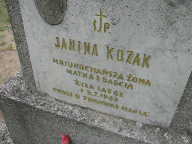 Janina Kozak 1900 Kostrzyn nad Odrą - Grobonet - Wyszukiwarka osób pochowanych