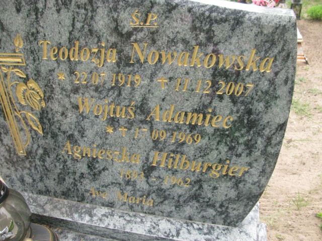 Agnieszka Hilburgier 1893 Kostrzyn nad Odrą - Grobonet - Wyszukiwarka osób pochowanych