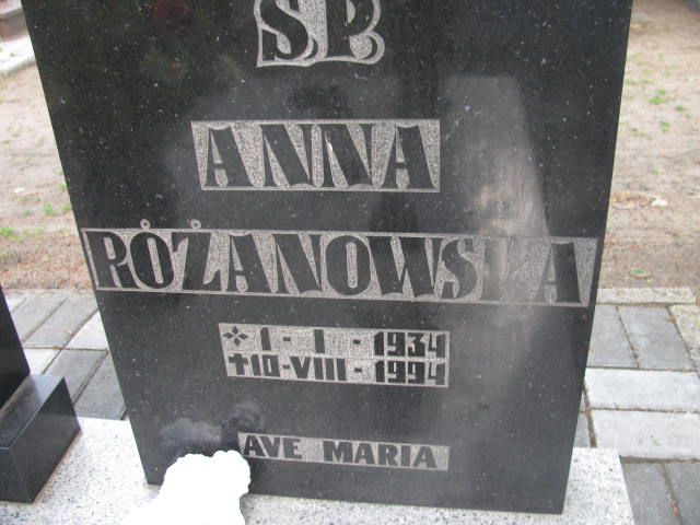 Anna Różanowska 1934 Kostrzyn nad Odrą - Grobonet - Wyszukiwarka osób pochowanych