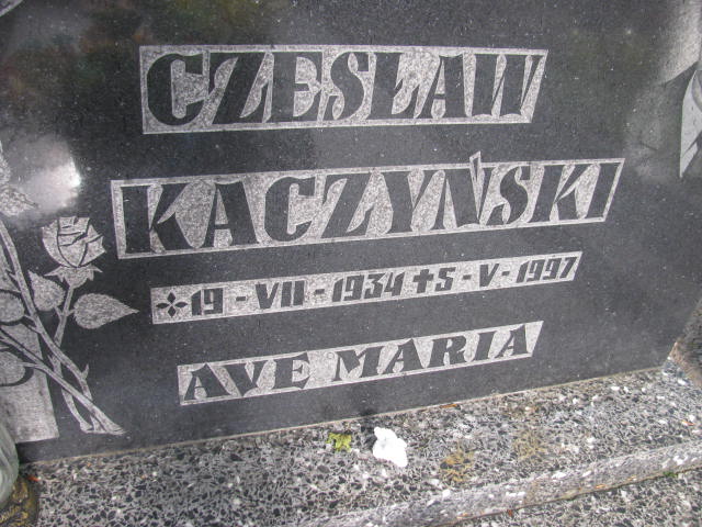 Czesław Tadeusz Kaczyński 1934 Kostrzyn nad Odrą - Grobonet - Wyszukiwarka osób pochowanych