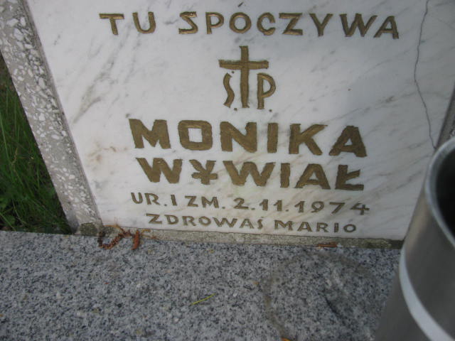 Monika Wywiał 1974 Kostrzyn nad Odrą - Grobonet - Wyszukiwarka osób pochowanych